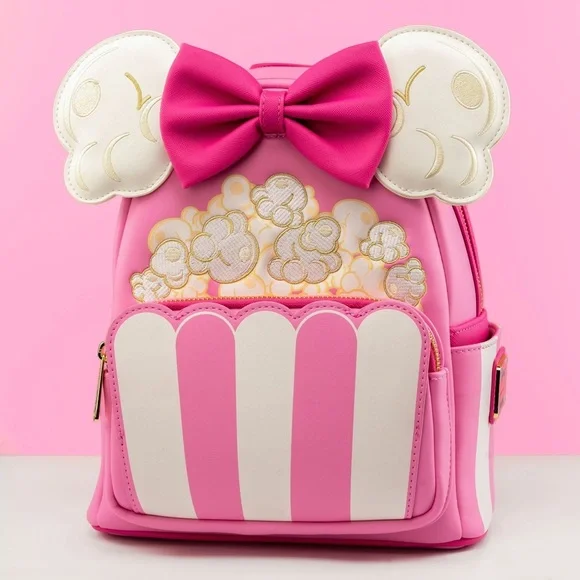 Loungefly Disney Minnie Mouse Popcorn Ears Mini Backpack - Exclusive - Rare - Picture 6 of 10
